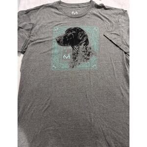 Realtree Men’s XL Grey SS Dog Graphic T-Shirt NWOTs